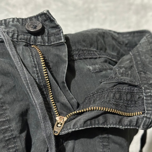 Calvin Klein Jeans Womens Black Cargo Cropped Pants Size 6 Drawstring Waist - Picture 3 of 12